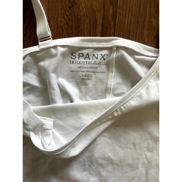 New SPANX Cami Thong Bodysuit, White Size 1X - Picture 7 of 8